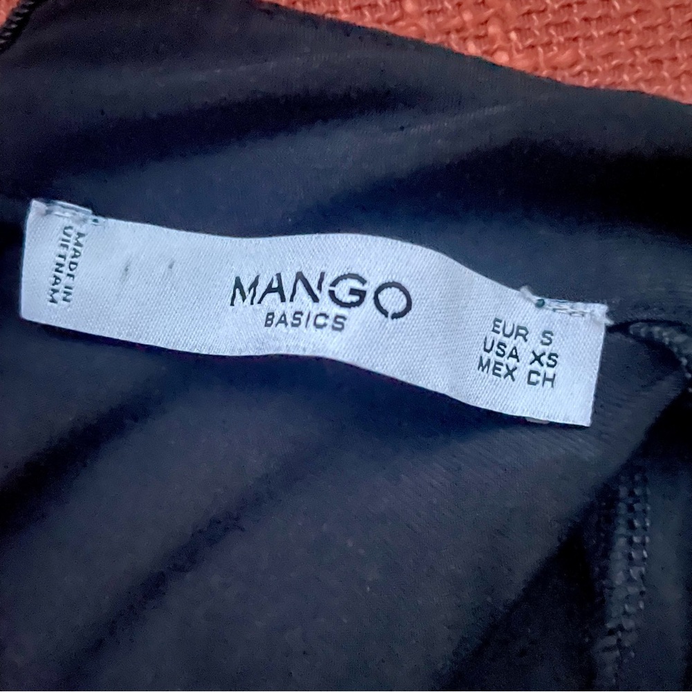 Mango Basics Black Solid Blouson Flutter Sleeve M… - image 6